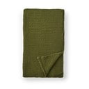 Žalios spalvos iš medvilnės antklodė ir pledas 150x200 cm Jaipur Chunky Waffle – Pineapple Elephant