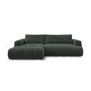 Žalios spalvos sulankstoma/su sandėliavimo vieta kampinė sofa (su kairiuoju kampu/su gultu) Fuji – Bobochic Paris