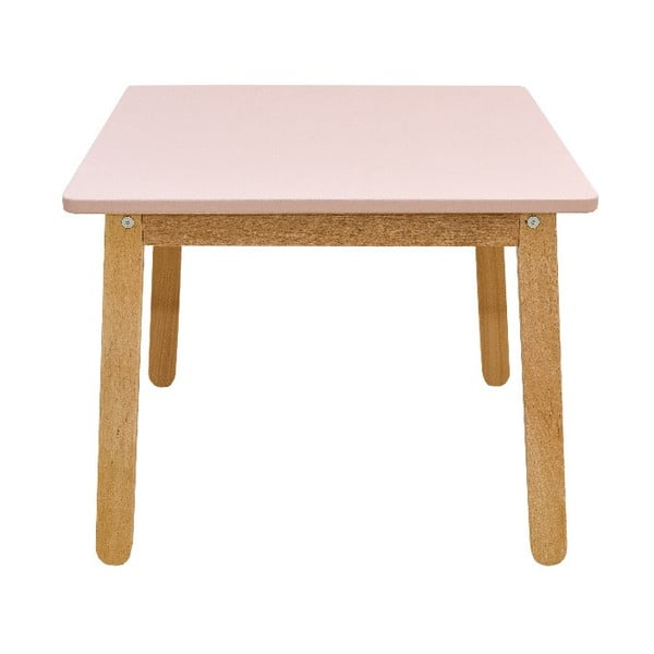 Šviesiai rožinės spalvos vaikiškas stalas BELLAMY Woody