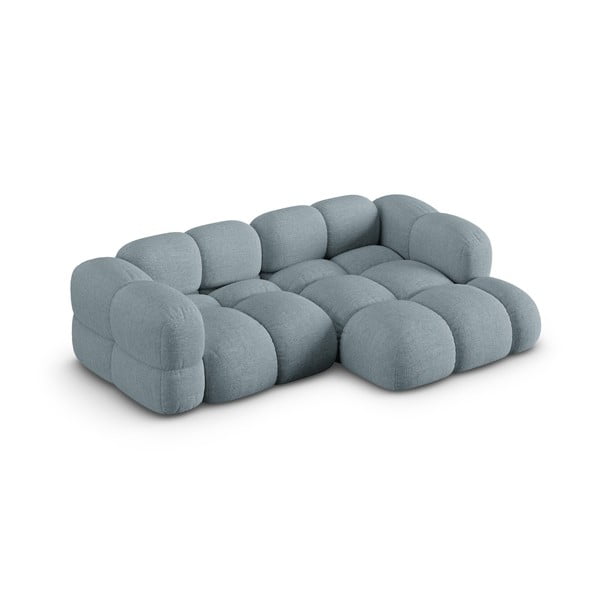 Šviesiai mėlynos spalvos kampinė sofa (su dešiniuoju kampu/su gultu) Loretto – Cosmopolitan Design-image-2