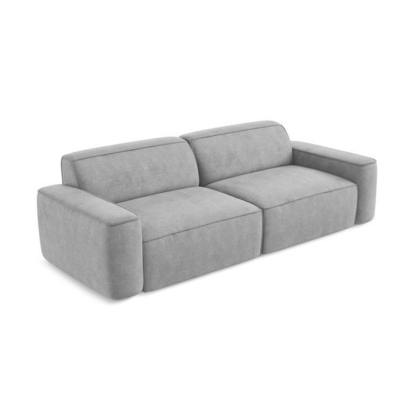Šviesiai pilkos spalvos iš šenilinio audinio sofa 244 cm Omao – Makamii-image-4
