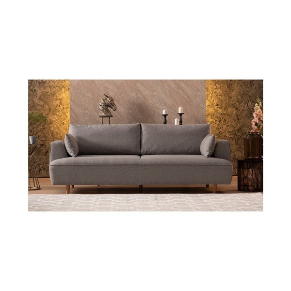 Šviesiai pilka trijų vietų sofa "Felix-image-4