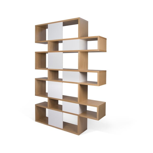 Šviesiai ruda knygų spinta TemaHome London, 220 x 34 cm-image-2