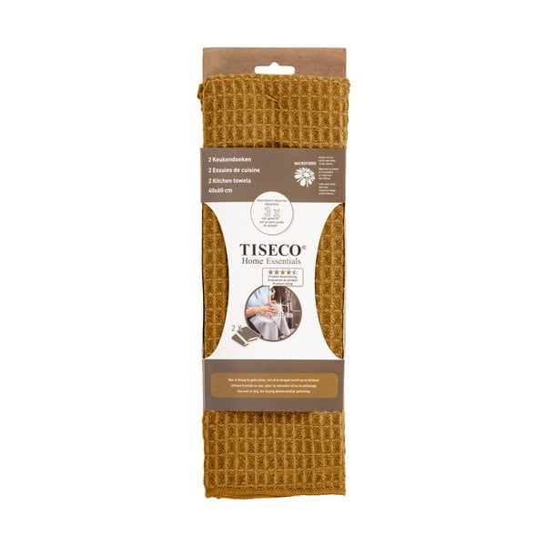 Iš mikropluošto virtuvės rankšluosčiai 2 vnt. 40x60 cm Waffle – Tiseco Home Studio-image-1