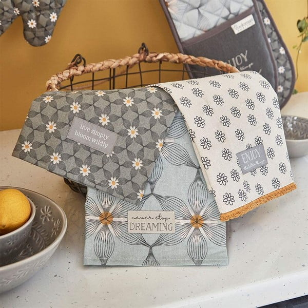 3 medvilninių virtuvinių rankšluosčių rinkinys Cooksmart® Purity-image-1