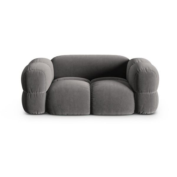 Pilkos spalvos iš velveto sofa 180 cm Loretto – Cosmopolitan Design