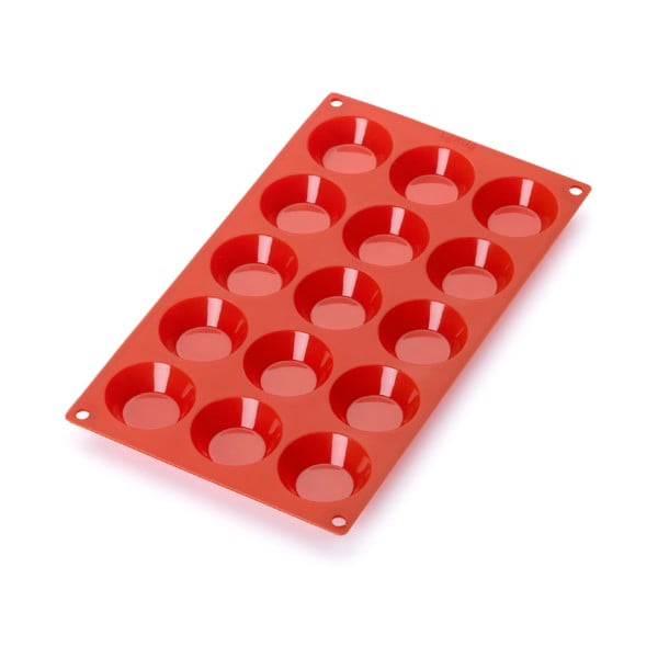 Raudona silikoninė forma 15 mini desertų Lékué