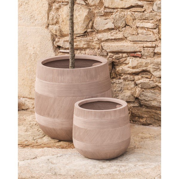 Iš betono gėlių vazonų dangteliai 2 vnt. ø 50 cm Tival – Kave Home-image-1