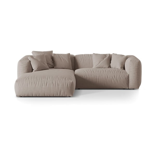 Modulinė kampinė sofa smėlio spalvos (su kairiuoju kampu) Martina – Micadoni Home