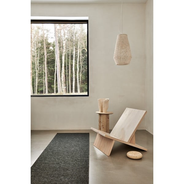 Antracito spalvos lauko kilimas 70x300 cm Emm Black Linen – Pappelina-image-1