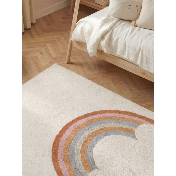 Skalbiamas/rankų darbo kreminės spalvos iš medvilnės vaikiškas kilimas 140x200 cm Snuggle Petite – Hanse Home-image-4