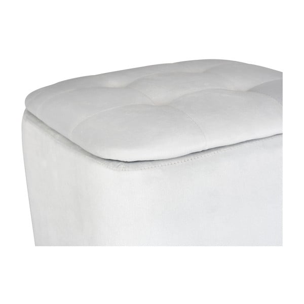 Šviesiai pilka aksominė taburetė - Wenko-image-1