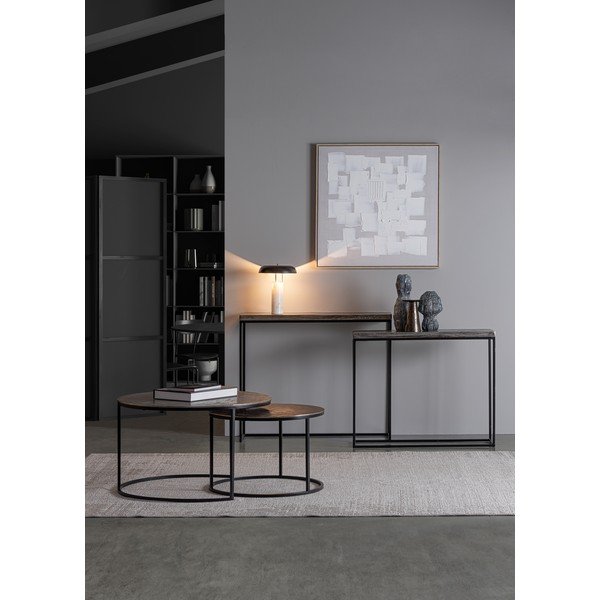 Iš metalo konsoliniai staliukai 2 vnt. 29x99 cm Amira – Bizzotto-image-1