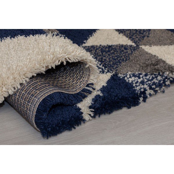 Tamsiai mėlynas kilimas Flair Rugs Nuru, 80 x 150 cm-image-3