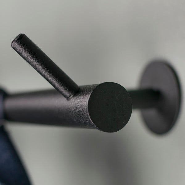 Juodos spalvos iš metalo sieninė lentyna 80 cm Odin – Spinder Design-image-1