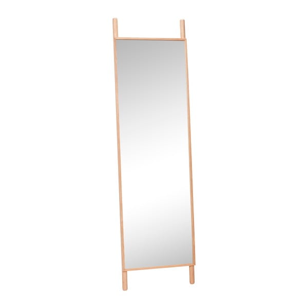 Laisvai pastatomas veidrodis su ąžuoliniu rėmu "Hübsch" ąžuolinis grindų veidrodis, aukštis 188 cm