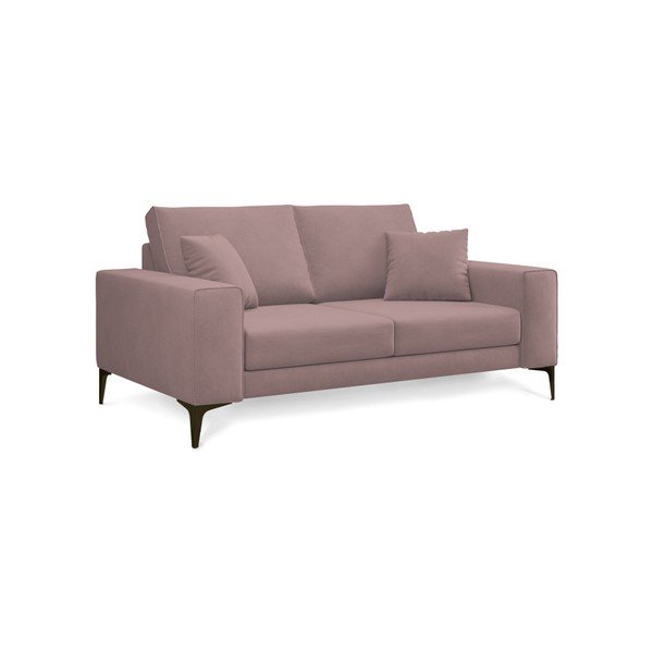 "Cosmopolitan Design Lugano" miltelių spalvos rožinė dviejų vietų sofa-image-2