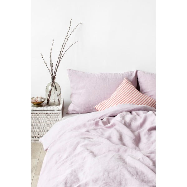 Levandų violetinės spalvos lininis užvalkalas Linen Tales, 70 x 90 cm-image-1