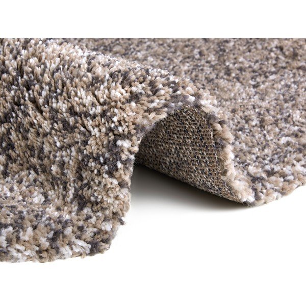 Apvalios formos kilimas smėlio spalvos ø 120 cm Shag – Hanse Home-image-2