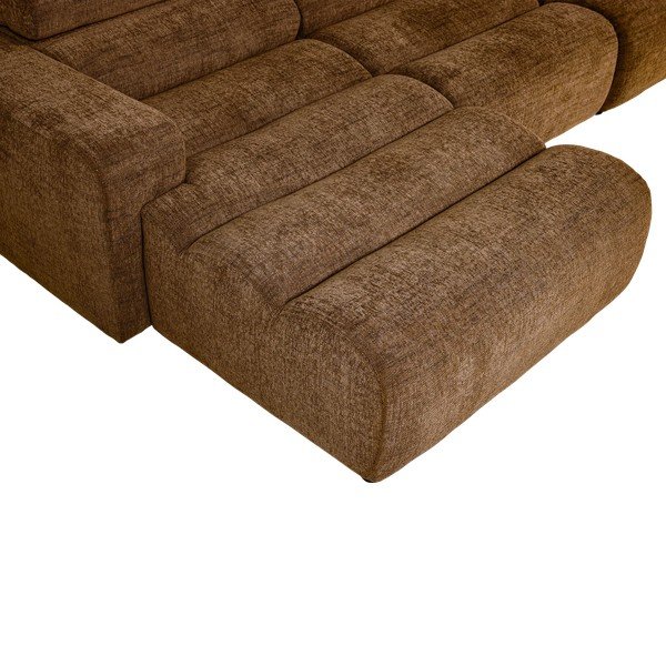 Konjako rudos spalvos reguliuojama kampinė sofa (su dešiniuoju kampu/su gultu) Novi – WOOOD-image-4