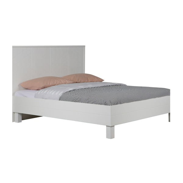 Balta medinė lova WOOOD "Eglutė", 160 cm
