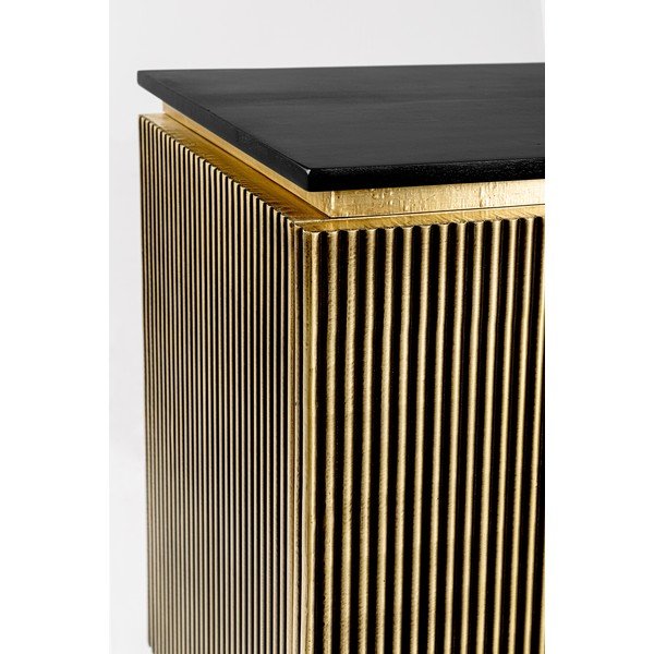 Juodos spalvos/natūralios spalvos šoninė spintelė 160x80x40 cm Virat – Bizzotto-image-3