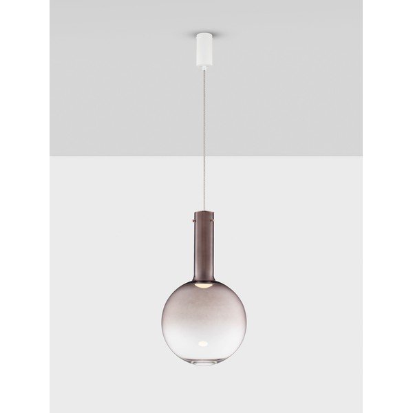 Rudos spalvos iš stiklo kabantis šviestuvas LED su pritemdymo funkcija ø 30 cm Nostos – Nova Luce-image-2