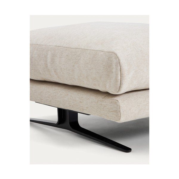 Smėlio spalvos taburetė iš šenilinio audinio Veliro – Kave Home-image-3
