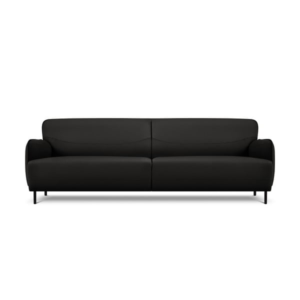 Juoda odinė sofa Windsor & Co Sofas Neso, 235 x 90 cm