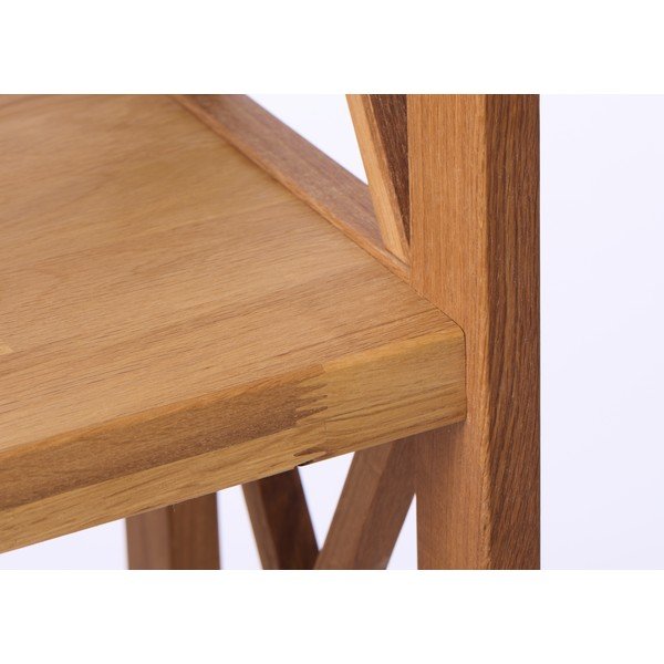 Iš ąžuolo masyvo pastatoma lentyna natūralios spalvos 70x198 cm X-Shelf – Unique Furniture-image-4