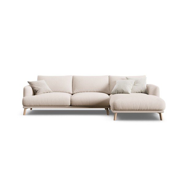 Smėlio spalvos kampinė sofa (su dešiniuoju kampu/su gultu) Naomi – Micadoni -image-3