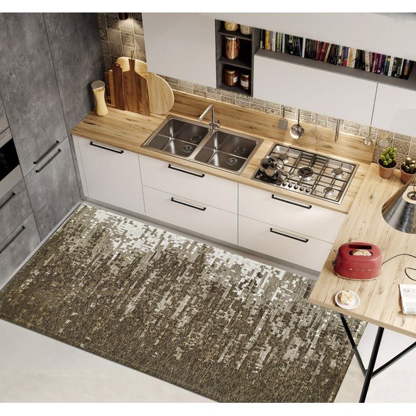 Skalbiamas kilimas rudos spalvos 55x140 cm Tamigi Fango – Floorita-image-1