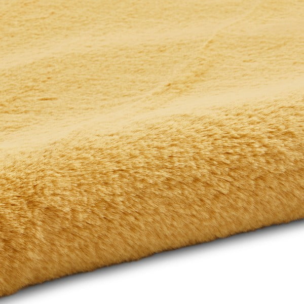 Geltonas apvalus kilimas Think Rugs Teddy, ⌀ 120 cm-image-3