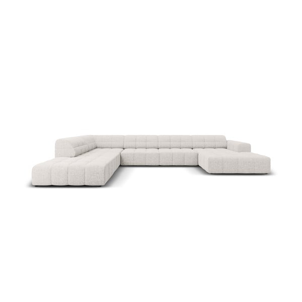 Kampinė sofa šviesiai pilkos spalvos (su kairiuoju kampu/„U“ formos) Chicago – Cosmopolitan Design