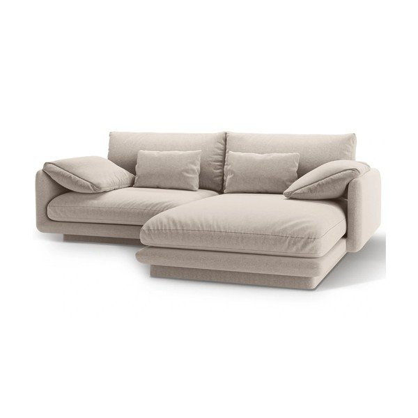 Kampinė sofa smėlio spalvos (su dešiniuoju kampu) Torino – Micadoni Home-image-2