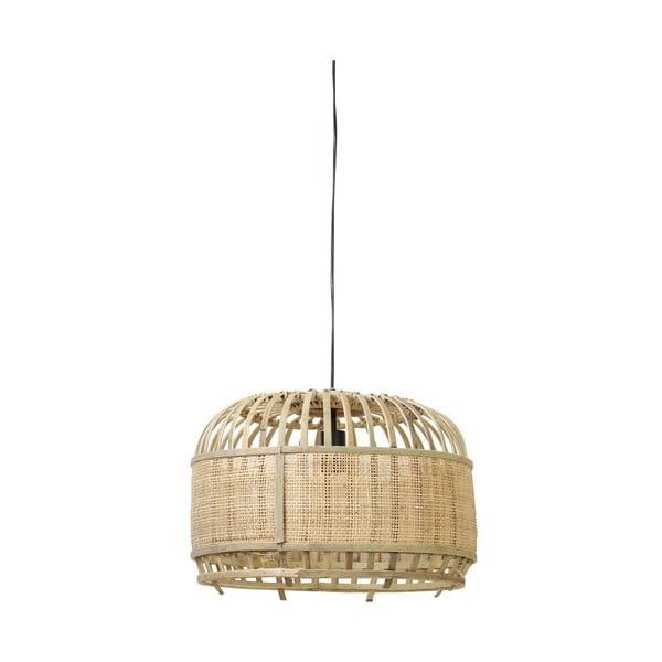 Natūralios spalvos lubinis šviestuvas su bambuko ir rotango atspalviu ø 49 cm Dalika - Light & Living