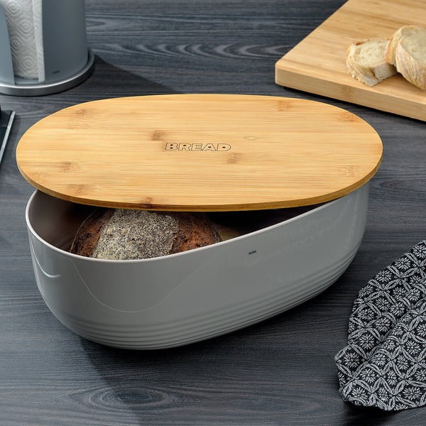 Pilka duonos dėžutė "Kela Namur", 37,5 x 23 cm-image-1