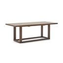 Iš tikmedžio masyvo valgomojo stalas natūralios spalvos 100x220 cm Sashi – Kave Home