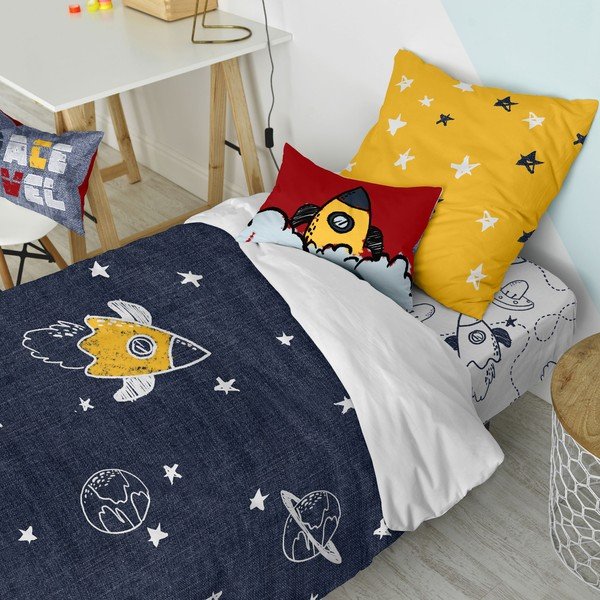Iš medvilnės viengulė vaikiška patalynė 140x200 cm Starspace – Mr. Fox-image-1