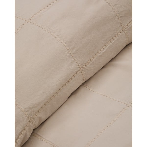 Šviesiai rudos spalvos iš medvilnės dygsniuota lovatiesė 240x260 cm Isor – Kave Home-image-4