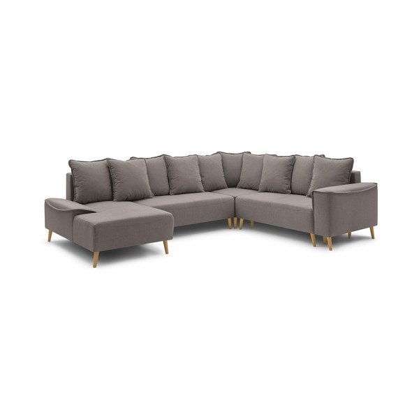 Ruda U formos sofa-lova "Bobochic Paris Gaia Panoramique XXL", dešinysis kampas-image-2