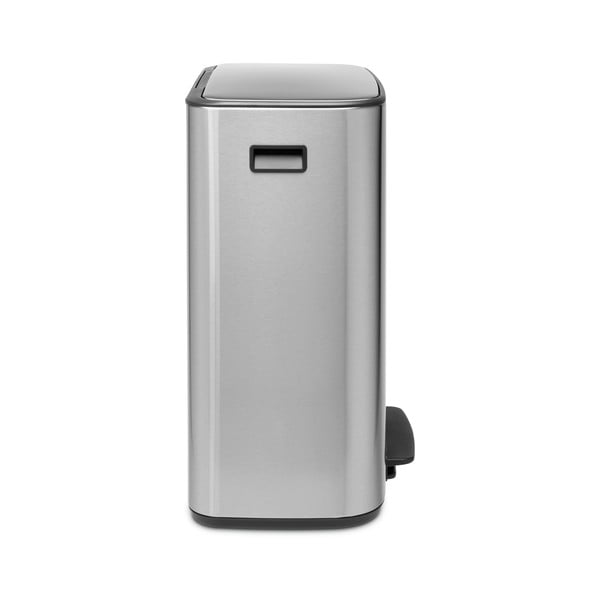 Iš plieno šiukšliadėžė matinės sidabrinės spalvos rūšiavimui/su pedalu 60 l Bo – Brabantia-image-3