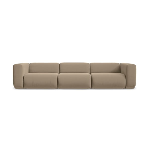 Smėlio spalvos iš velveto sofa 319 cm Ekahi – Makamii