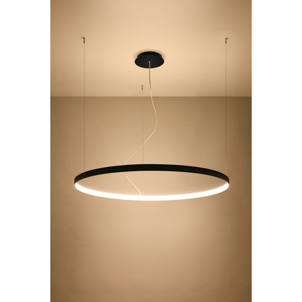 Juodos spalvos iš aliuminio kabantis šviestuvas LED ø 110 cm RIO – Thoro-image-2