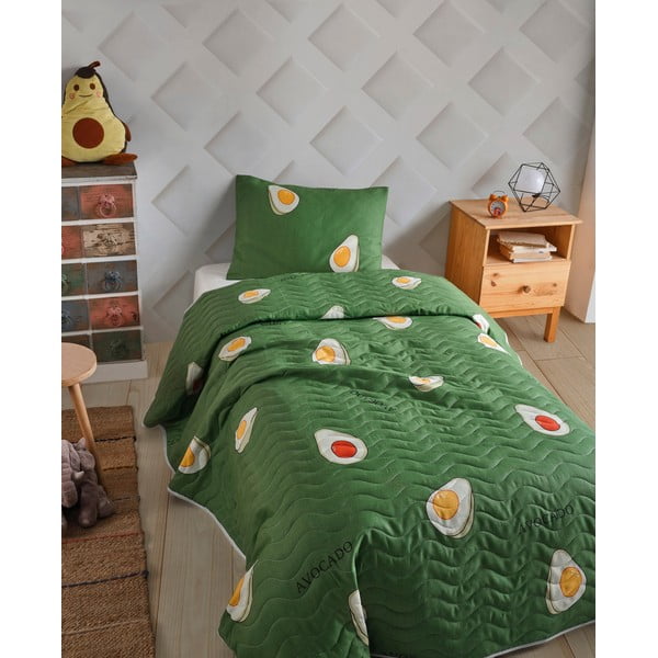 Vaikiška lovatiesė su pagalvės užvalkalu Mijolnir Avocado, 160 x 220 cm