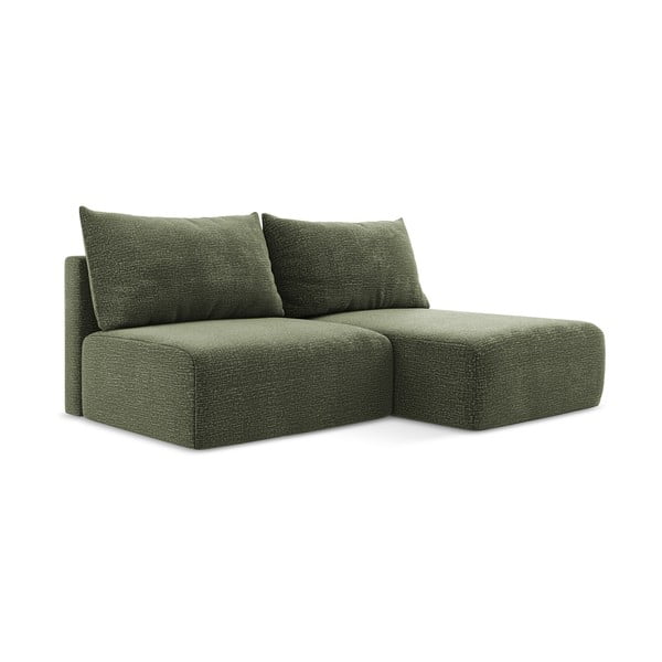 Žalios spalvos sulankstoma/su sandėliavimo vieta kampinė sofa (su dešiniuoju kampu) Kalena – Makamii-image-3