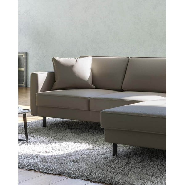 Kampinė sofa šviesiai rudos spalvos iš odos (su dešiniuoju kampu) Kobo – MESONICA-image-4