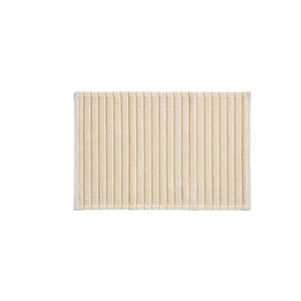 Geltonos spalvos/smėlio spalvos iš tekstilės vonios kilimėlis 50x80 cm Merade – Kave Home