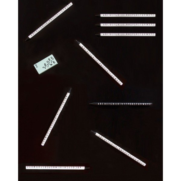5 juodų pieštukų rinkinys Design Letters Pencils-image-2