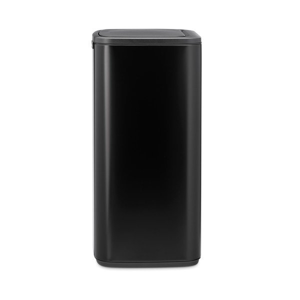 Matinės juodos spalvos šiukšliadėžė iš plieno, galima atidaryti palietus 30 l Bo Touch – Brabantia-image-3